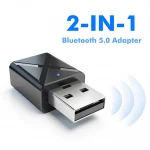 Универсальный Bluetooth 5.0 Aдаптер 2 в 1 Передатчик и Ресивер AUX RCA USB 3,5 мм для Автомобильного Комплекта TV PC A2 