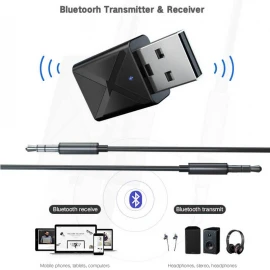 Универсальный Bluetooth 5.0 Aдаптер 2 в 1 Передатчик и Ресивер AUX RCA USB 3,5 мм для Автомобильного Комплекта TV PC A2 