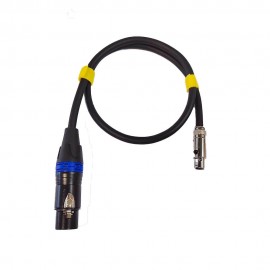 Кабель от мини-XLR к большому XLR для микрофона и звуковой карты (1 Метр Черный)
