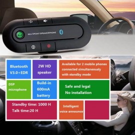 Беспроводная автомобильная гарнитура с громкой связью динамик громкой связи универсальный автомобильный комплект Bluetooth для любого автомобиля