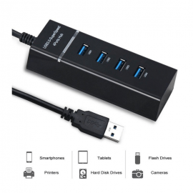 Xboss c8 4-портовый USB 3.0 концентратор высокой скорости 5 Гбит / с Скорость передачи данных Легкий USB-кабель-адаптер для PS4 / PS4 Slim / PS4 Pro // Xbox One / Xbox360 / компьютер ноутбук