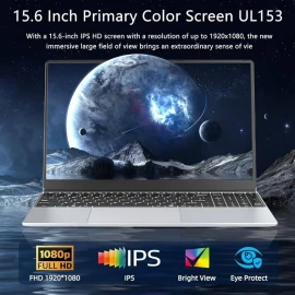 XBOSS Ноутбук 15.6" Full HD IPS, Intel Celeron N3450, 32GB RAM, 128GB SSD, Windows 10 Pro, ультратонкий и лёгкий, с подсветкой клавиатуры, WiFi 6, для работы и учёбы