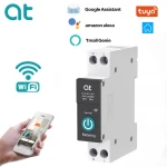 Умный WiFi Автоматический Выключатель TUYA с Измерением – 1P 20A DIN-рейка для Умного Дома, Управление через Приложение