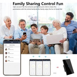 Умный выключатель Tuya Zigbee 4-кнопочный | Сенсорное управление для освещения, вентиляторов и дверей Умный выключатель Tuya Zigbee 4-кнопочный | Сенсорное управление для освещения, вентиляторов и дверей