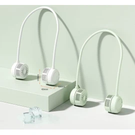XBOSS AA1 Складной безлопастной шейный вентилятор, USB-зарядка, портативный подвесной шейный вентилятор для путешествий, походов, спорта