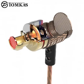 Tomkas спортивные наушники с микрофоном для телефона ПК наушники-вкладыши стерео наушники тяжелая бас лихорадка проводные наушники для телефона