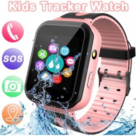 SOS Phone & Remote APP GPS-трекер Умные часы для детей, трекер активности с SOS-звонками Будильник Фонарик Игры Умные часы Игрушки для девочек Мальчики 4-12 лет Праздничные подарки на день рождения